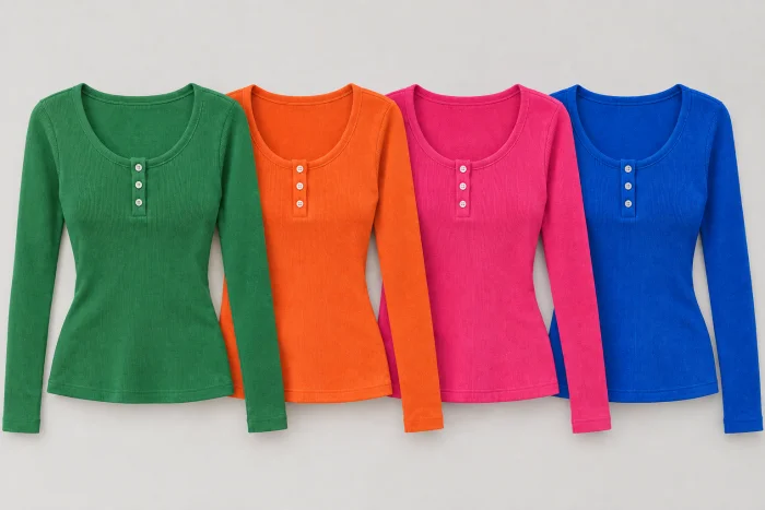 Pack X4 Camiseta Morley Abotonada Elastizada Manga Larga
