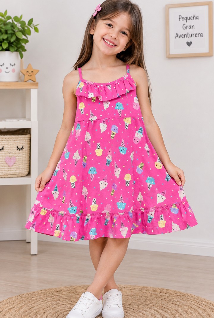 Vestido Nena Algodon - Imagen 2