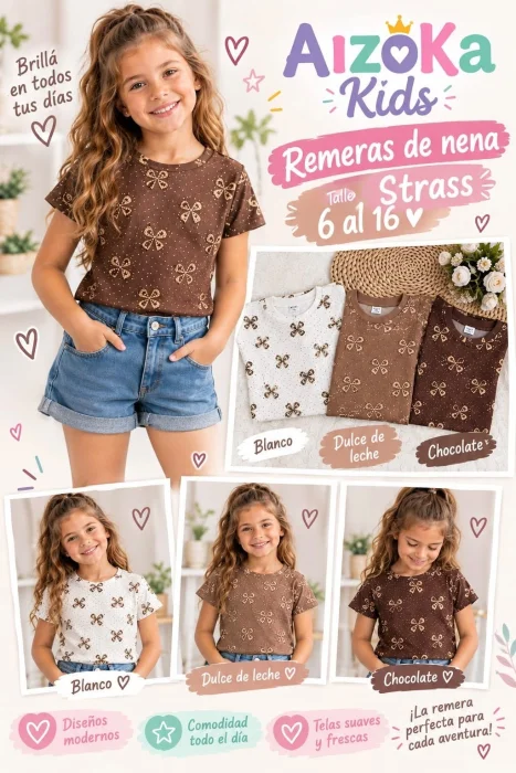 Remera Modal con Strass