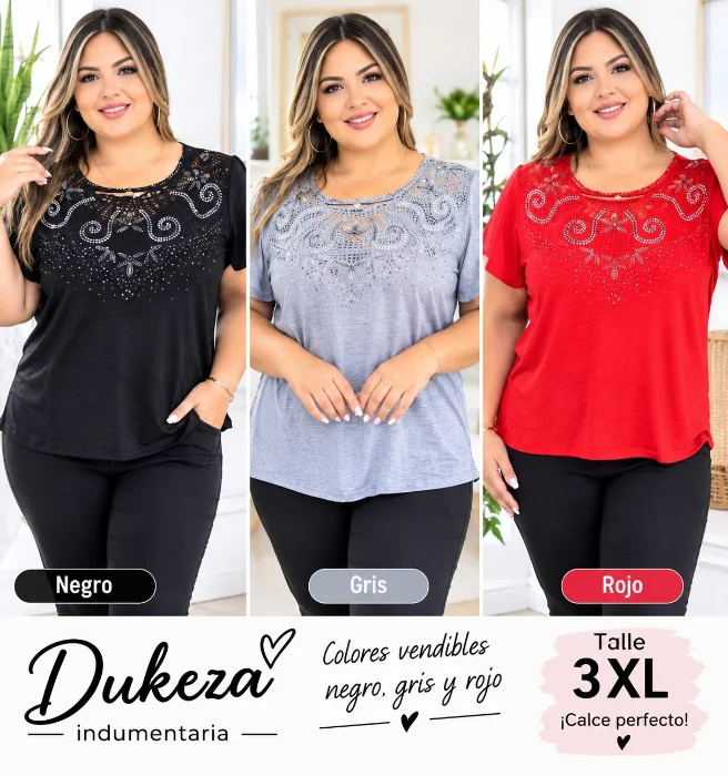Remera Modal con Brillo