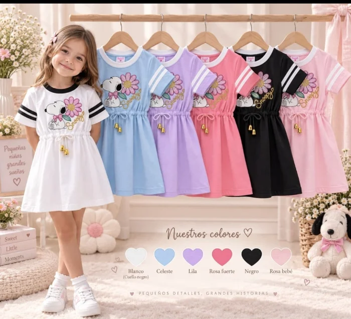 Vestido de Snoopy Bordado  Nenas
