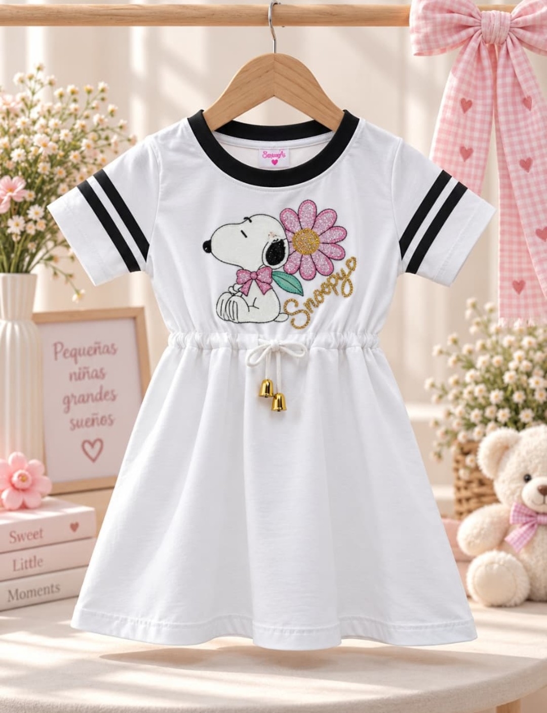 Vestido de Snoopy Bordado  Nenas - Imagen 3
