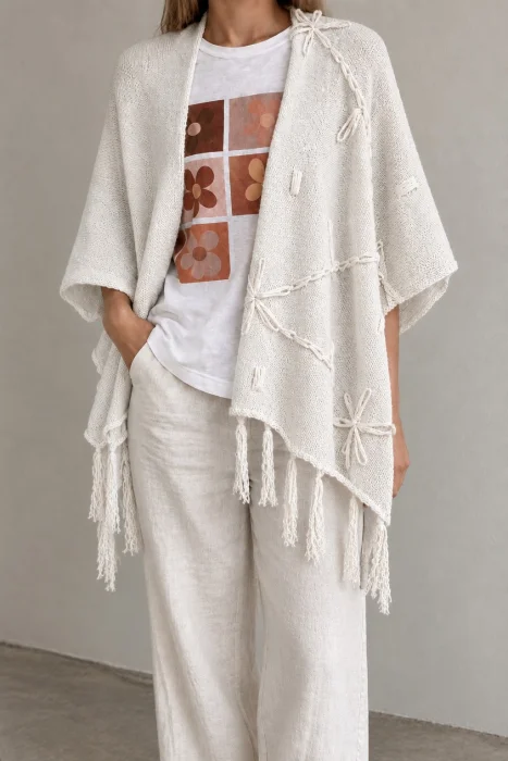 Kimono de Hilo Bordado