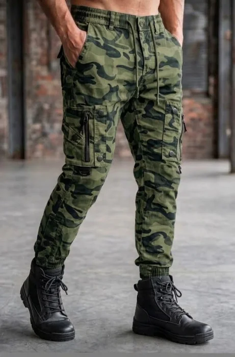 Pantalón Camuflado I-run Cargo Gabardina