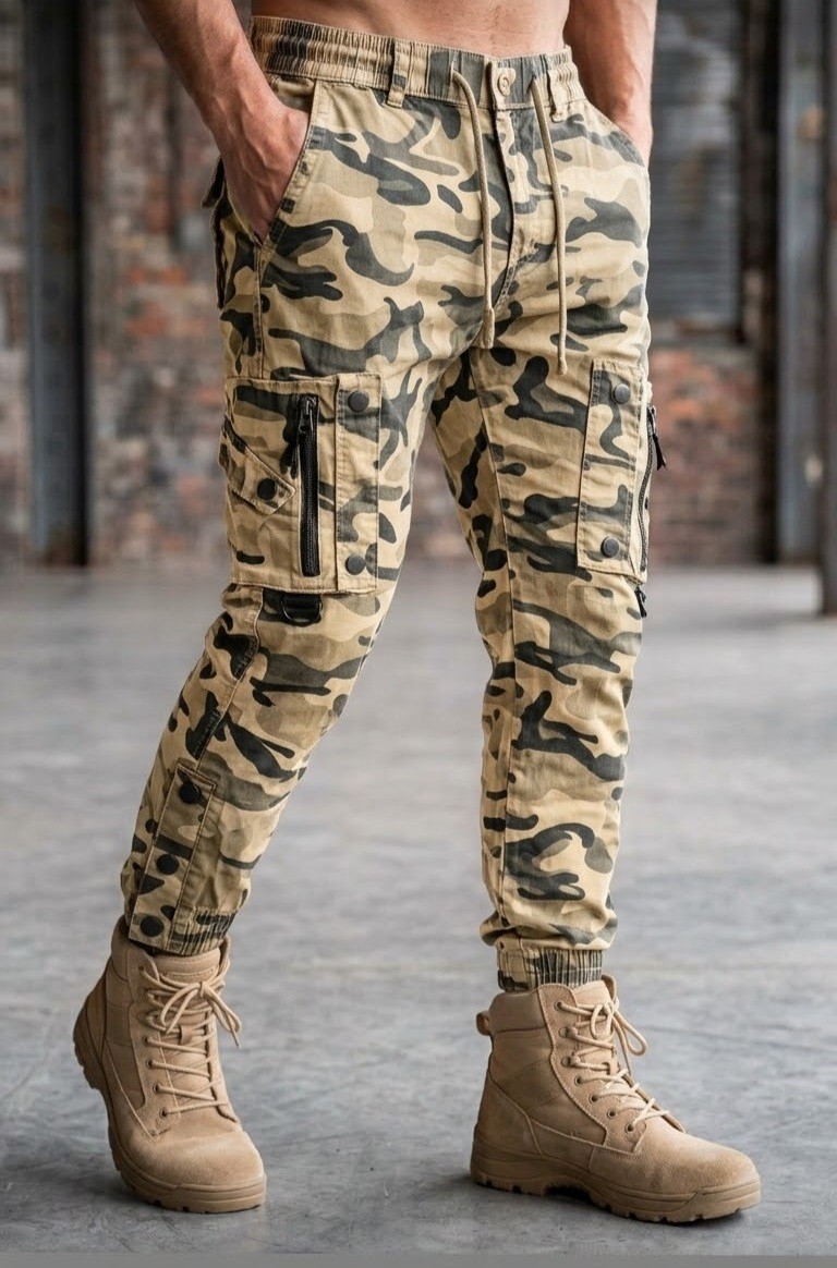 Pantalón Camuflado I-run Cargo Gabardina - Imagen 2