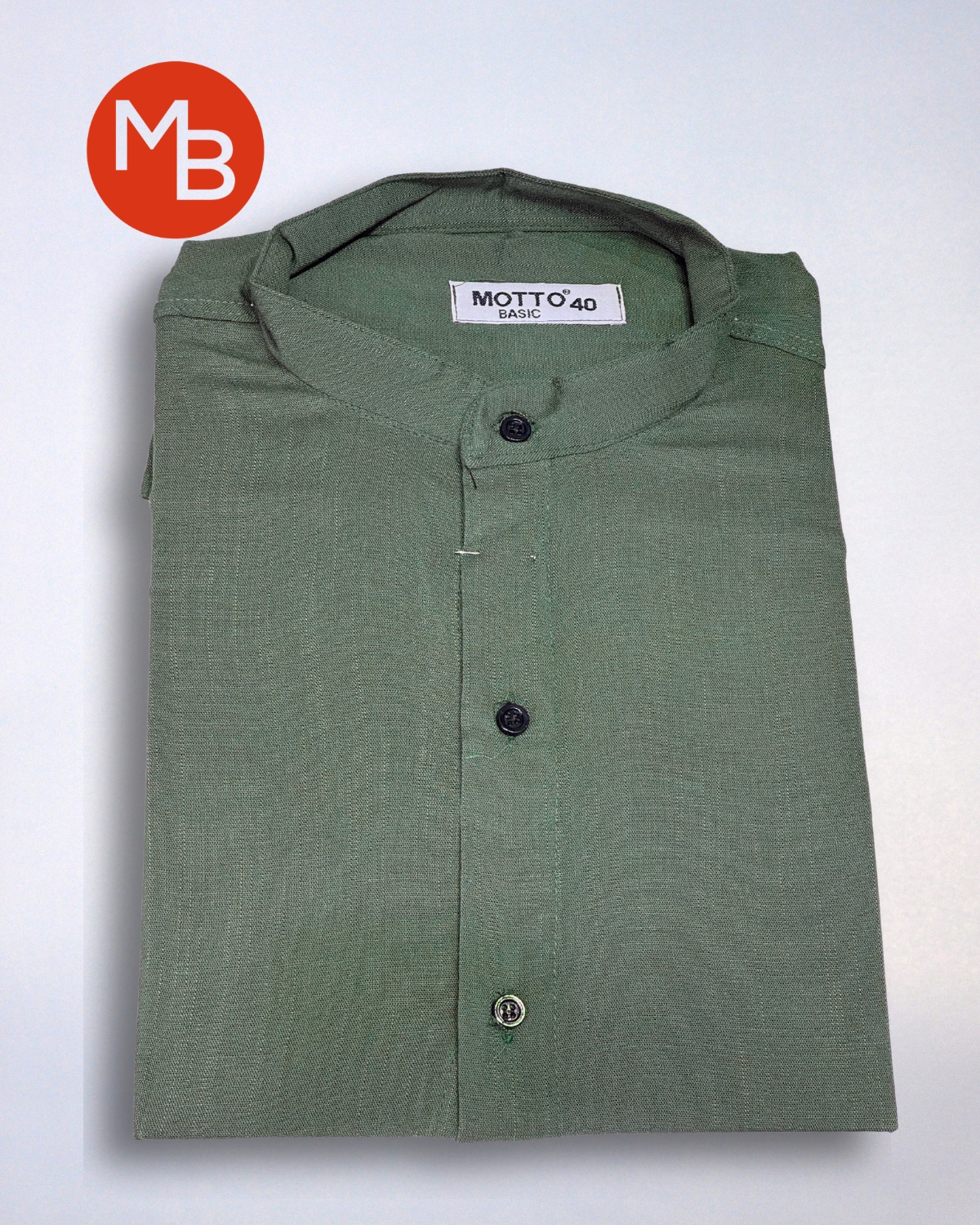 Camisa de Lino Manga Corta Cuello Mao Hombre - 9.jpg