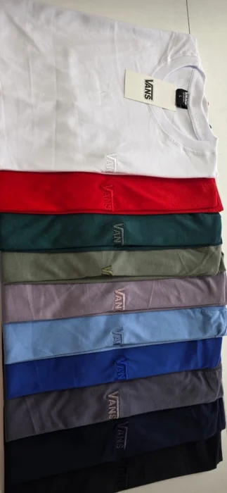Remeras Logo Bordado Hombre Algodón Peinado
