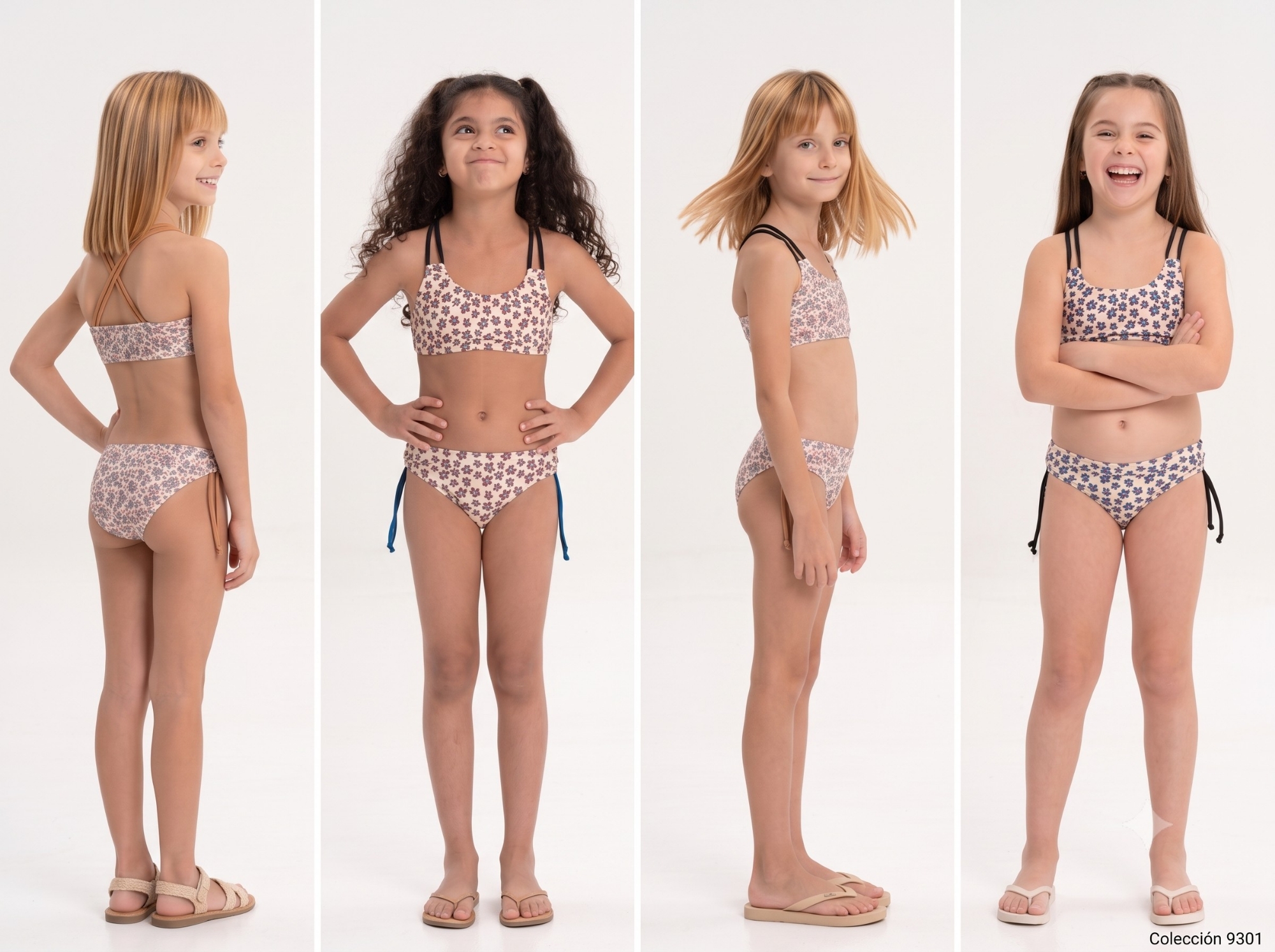 Bikini Nena con Flores Liberty . Art 9301 - Imagen 3