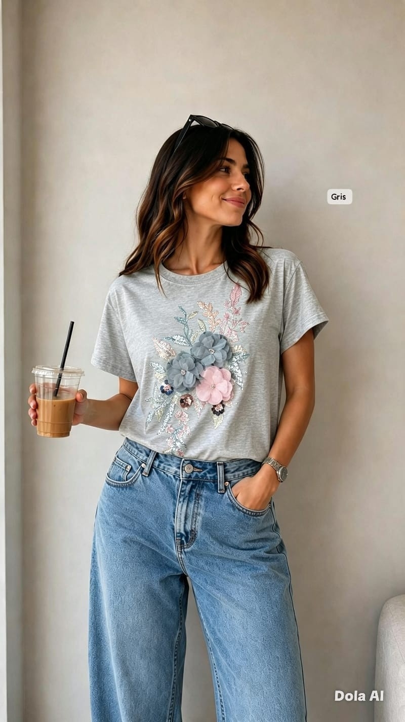 Remera Aplique Algodón - Imagen 2