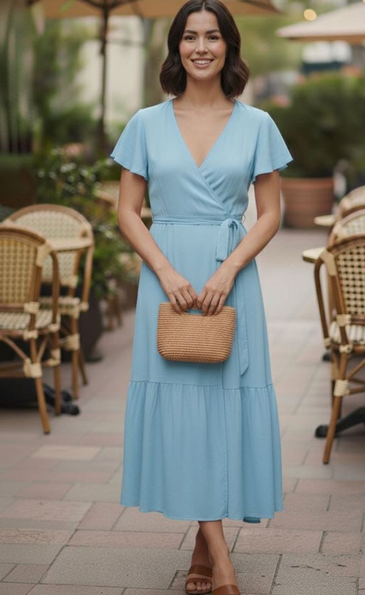 Vestidos de Lino Cruzado - Imagen 2