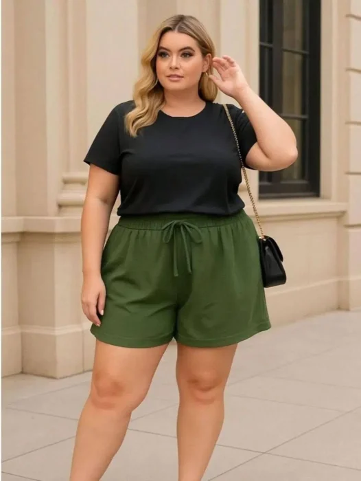 Shorts Morley Viscosa Talles Grandes con Bolsillos