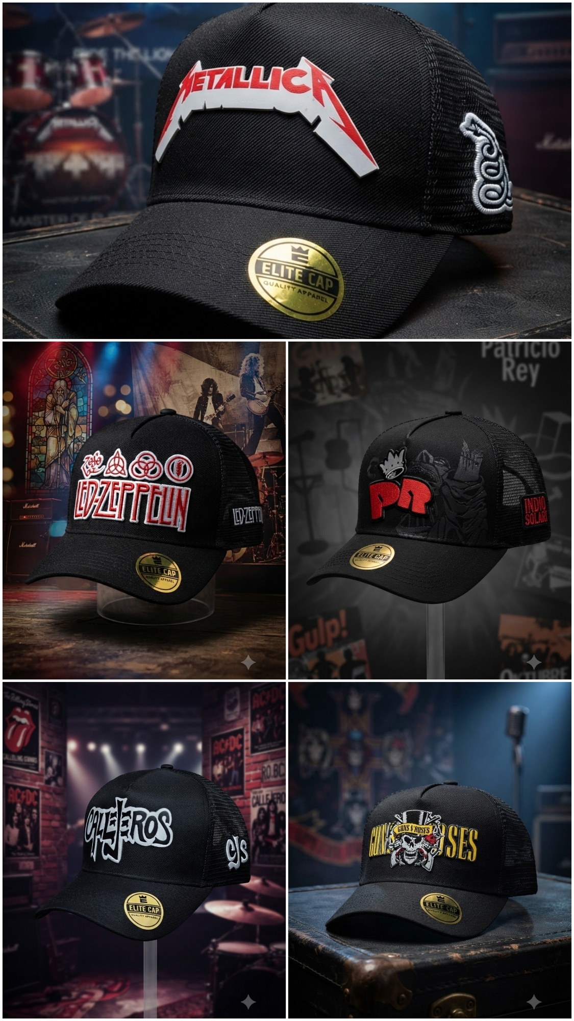 Gorras Bandas de Rock Trucker - Imagen 2