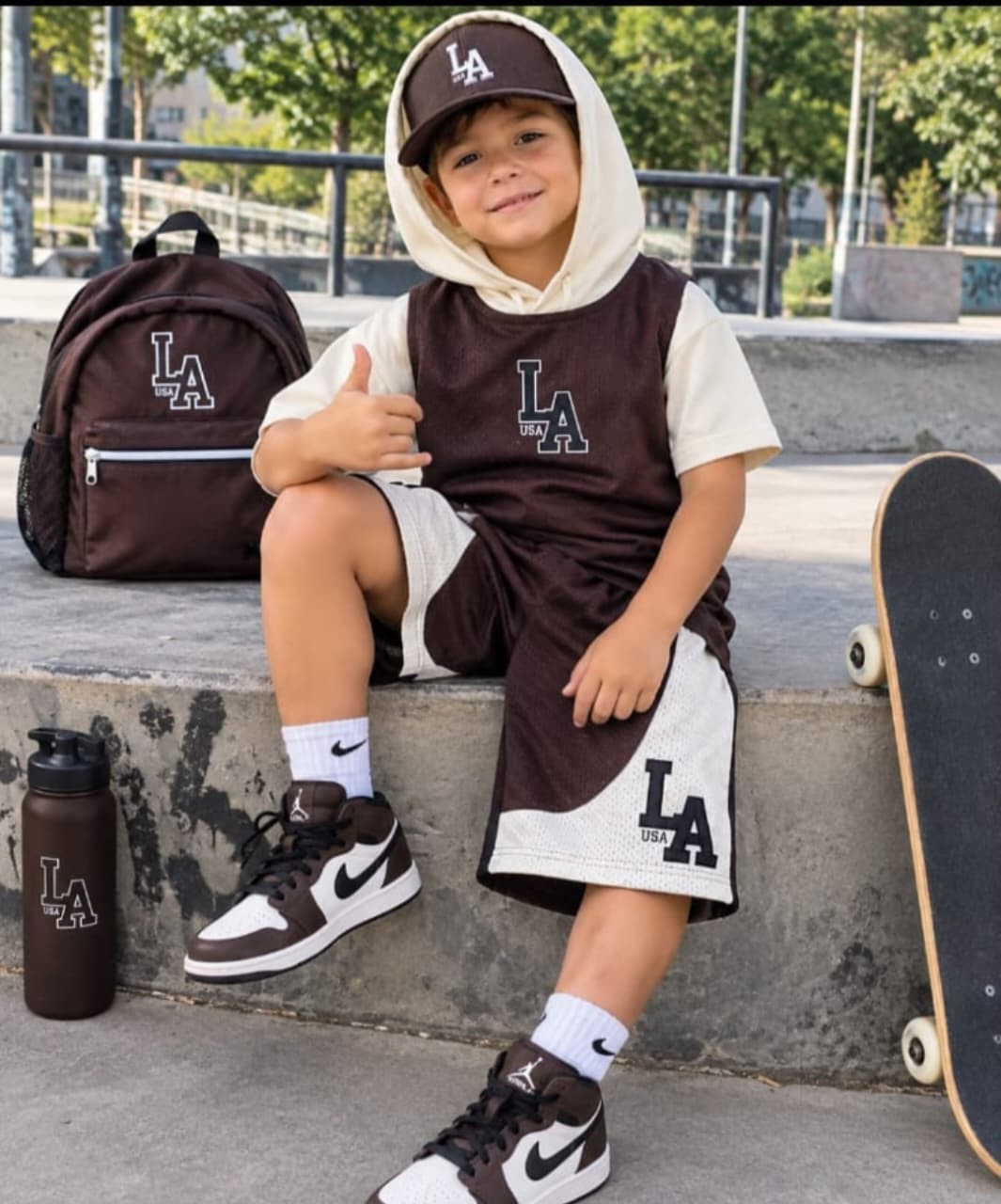 Conjunto los Angeles Tela Wafle - Imagen 2