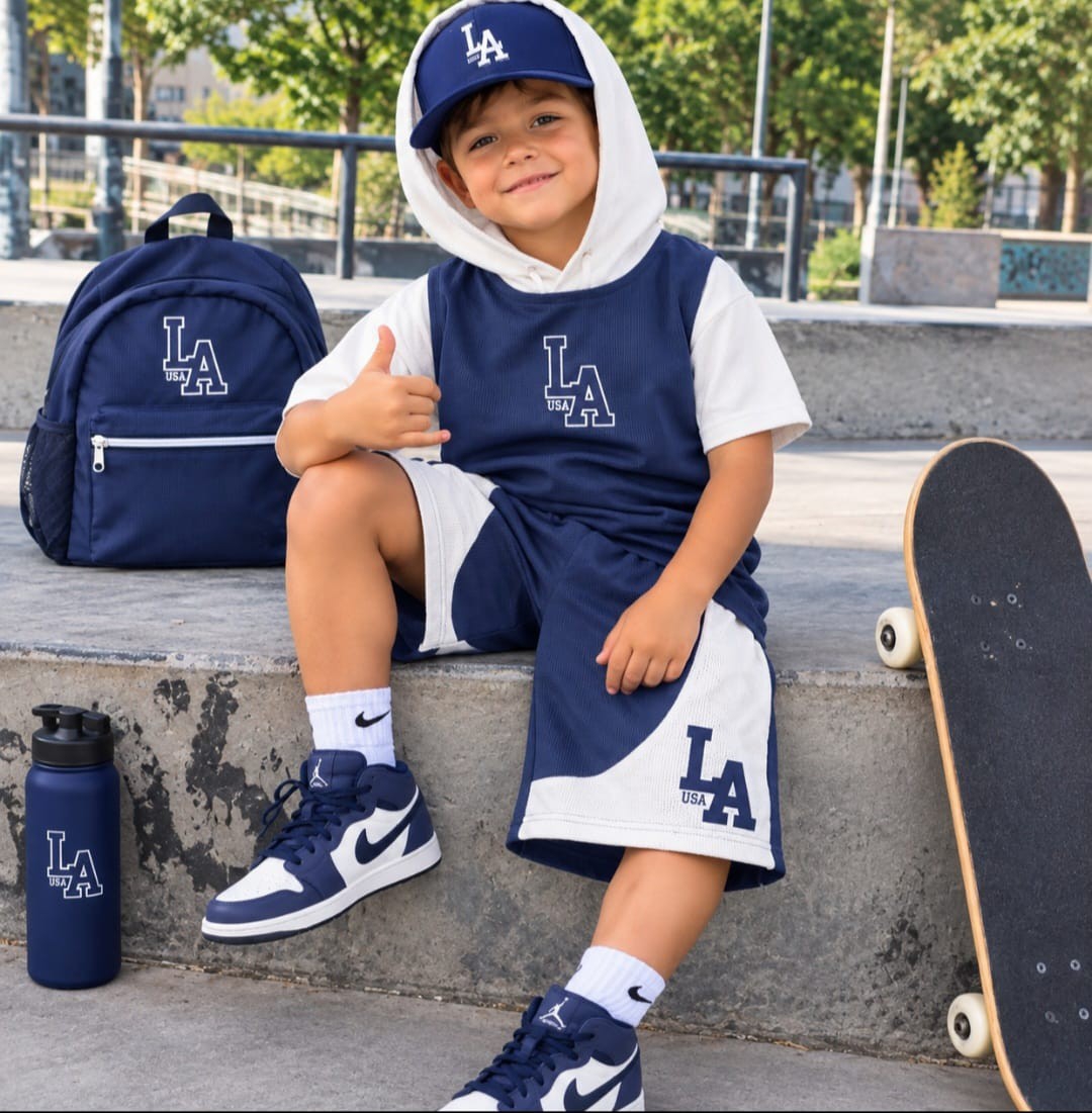 Conjunto los Angeles Tela Wafle - Imagen 3