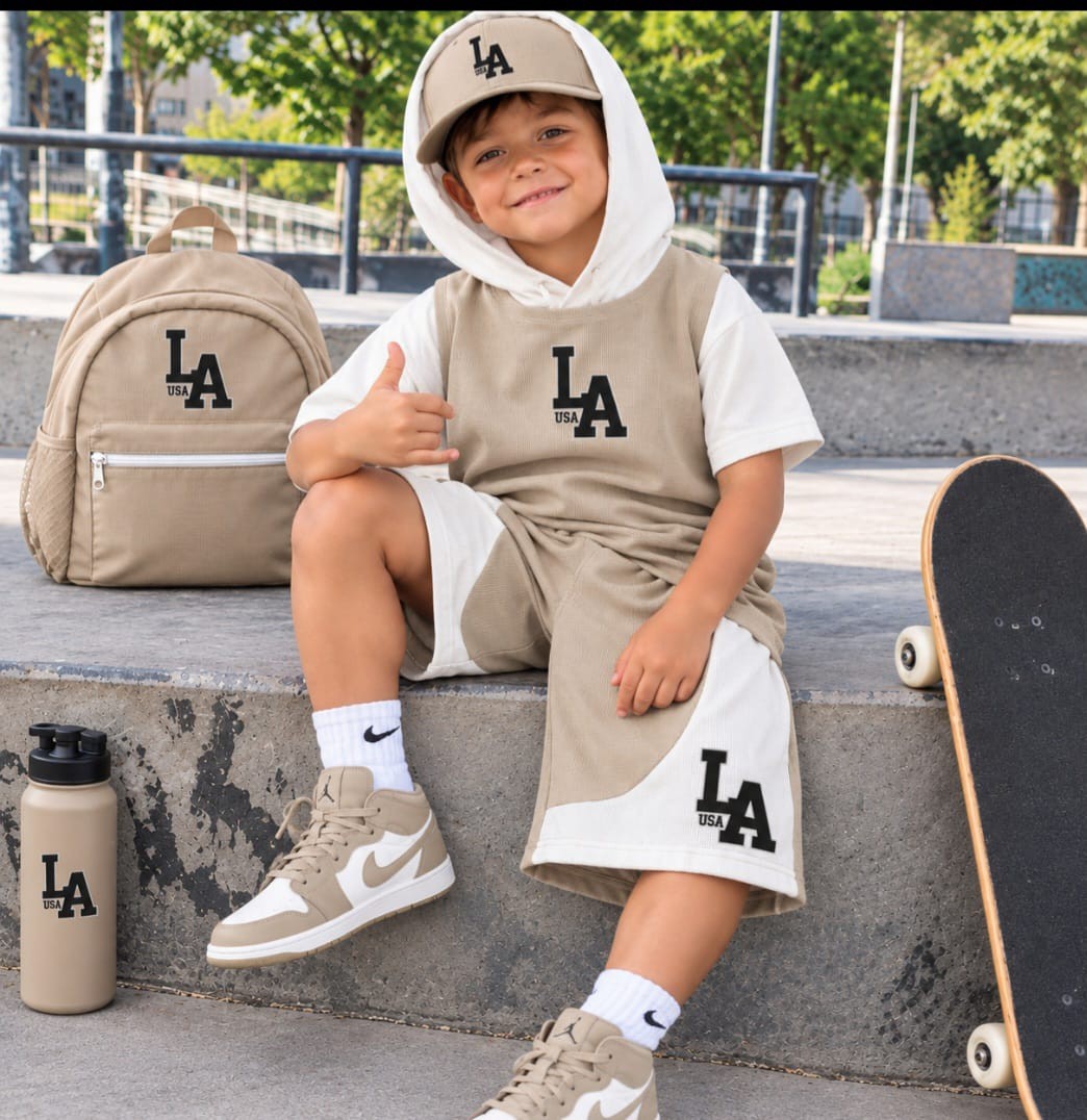 Conjunto los Angeles Tela Wafle - Imagen 4