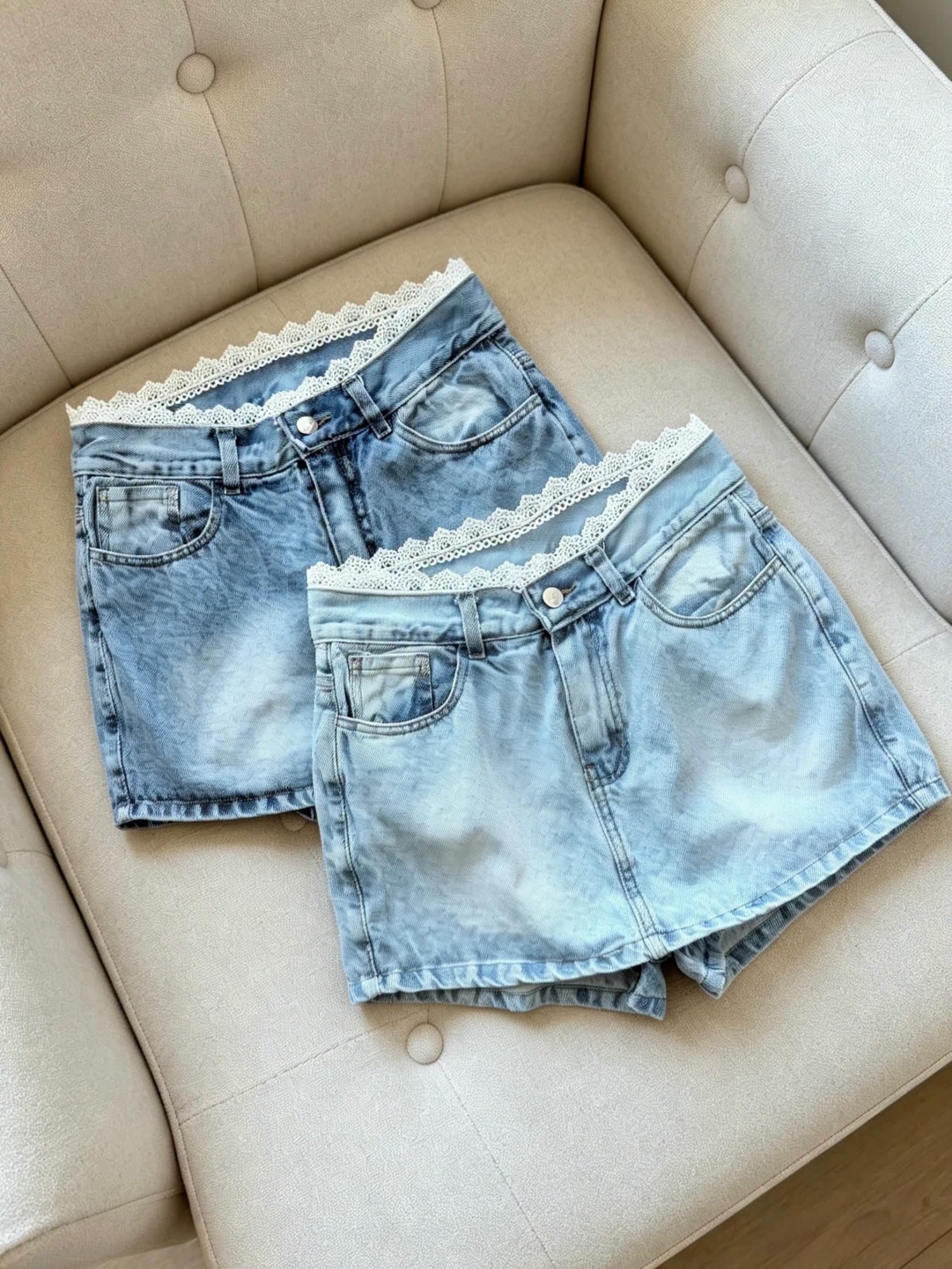 Short Pollera con Puntilla Tendencia(leer Descripción) - Imagen 2