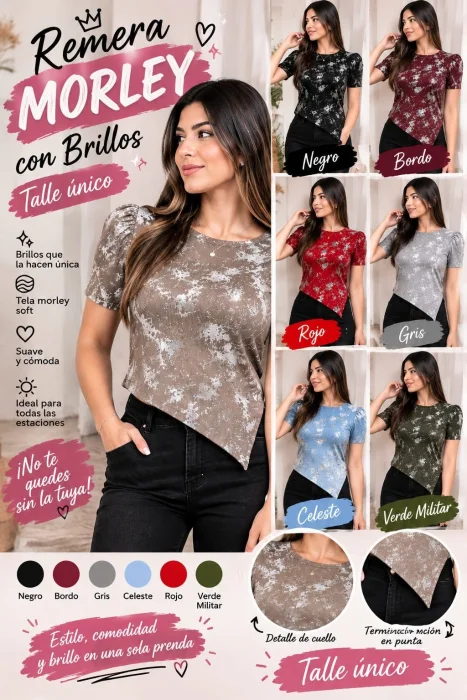 Remera con Brillos