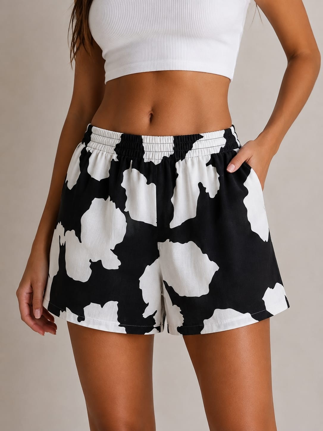 Short Lino Estampado - Imagen 3