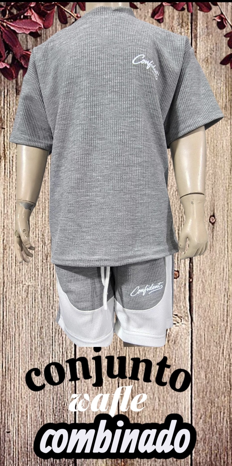 Conjunto Wafle Oversize Combinado - Imagen 2
