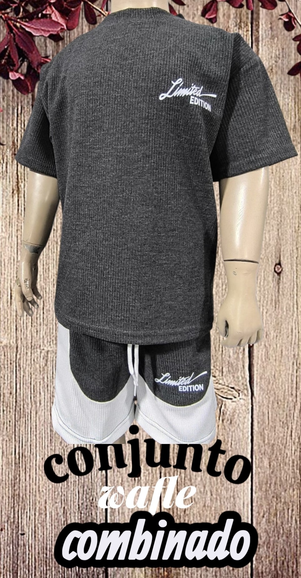 Conjunto Wafle Oversize Combinado - Imagen 3