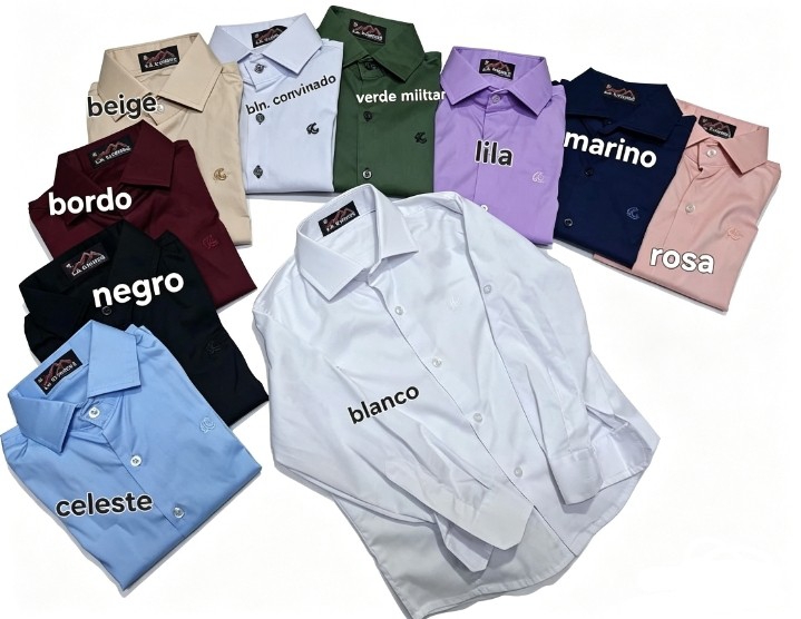 Camisa Niño Elastizado Liso - Imagen 2