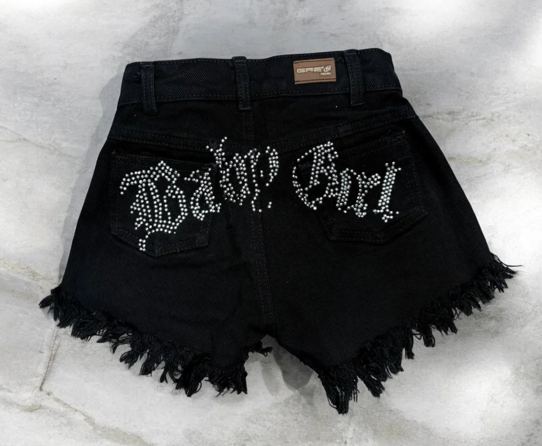 Short Nena Jeans Rigido Brillos - Imagen 2