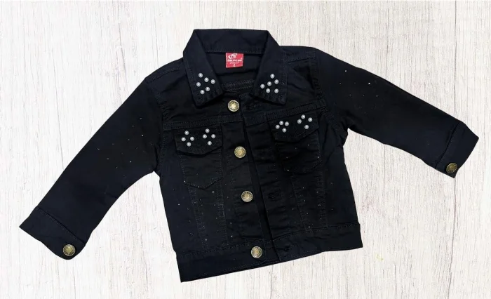 Campera Beba Gabardina Elastizado Perlas
