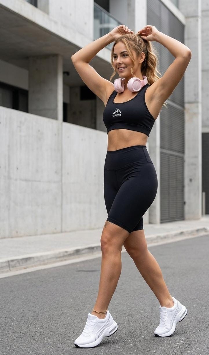 Biker Tiro Alto Lycra - Imagen 2