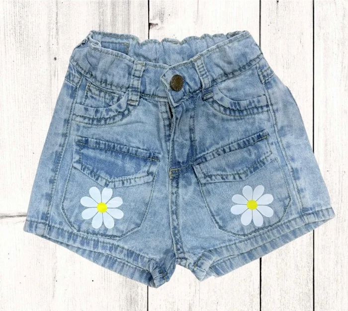 Short Nena Tela Camisero con Regulador en la Cintura