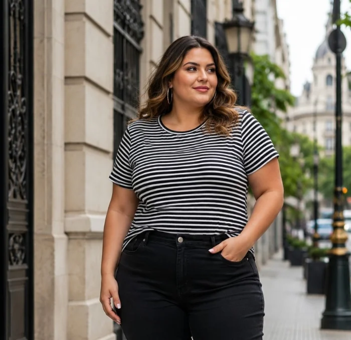 Remera Básica Rayada Modal Soft