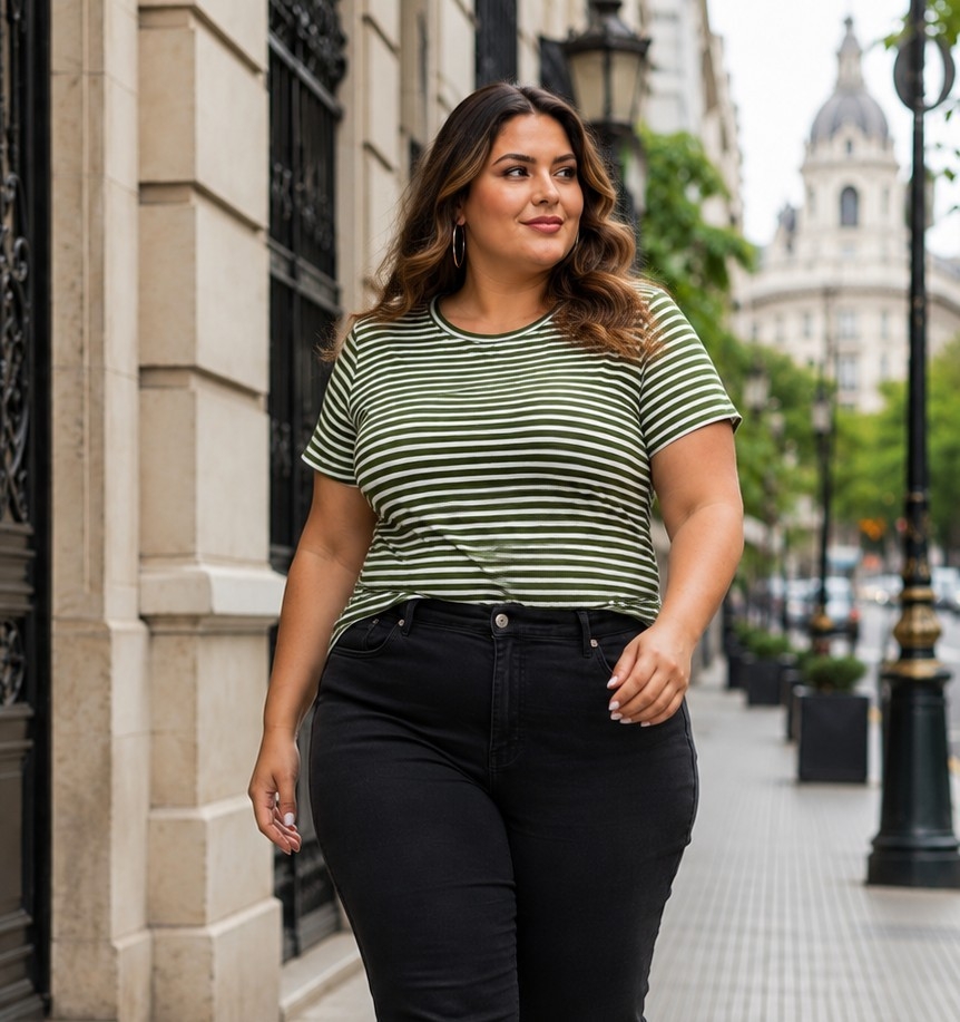Remera Básica Rayada Modal Soft - Imagen 3