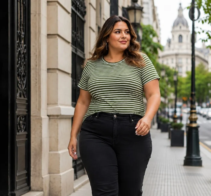 Remeras Estampadas Rayadas Talle Especial