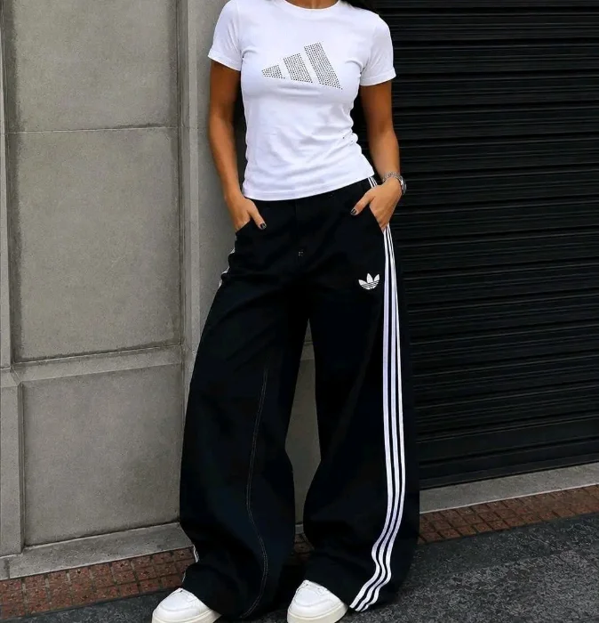 Wide Leg Adidas Black