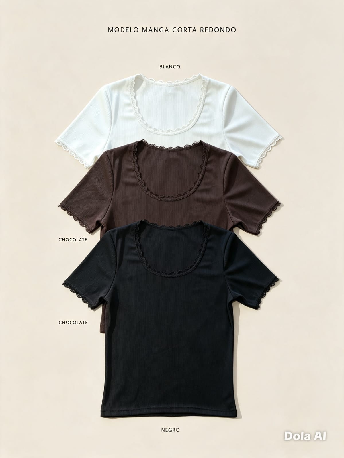 Remera Talle 2 y 4 con Puntilla - Imagen 3