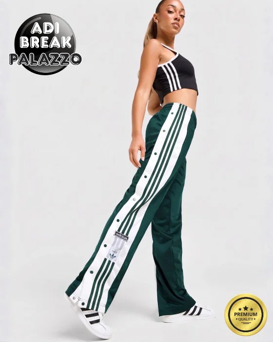 Pantalon Adi Palazzo Adibreak Premium - Verde Ingles