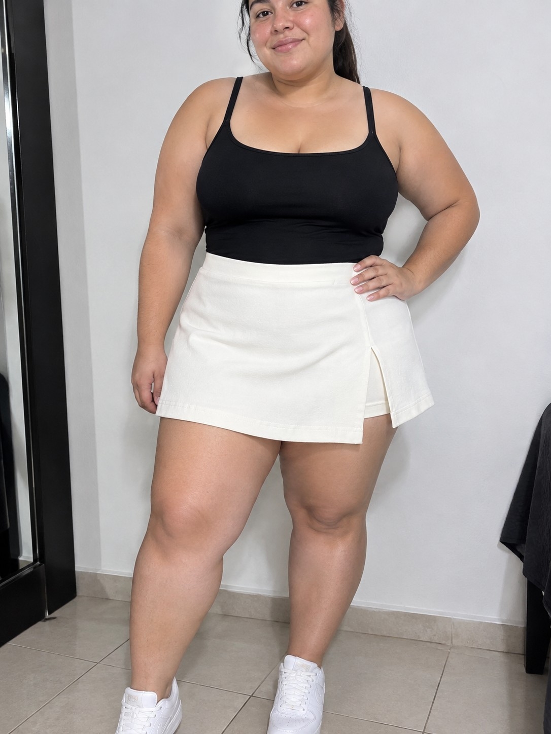 Short Pollera Talles Especiales de Bengalina Elastizada - Imagen 3