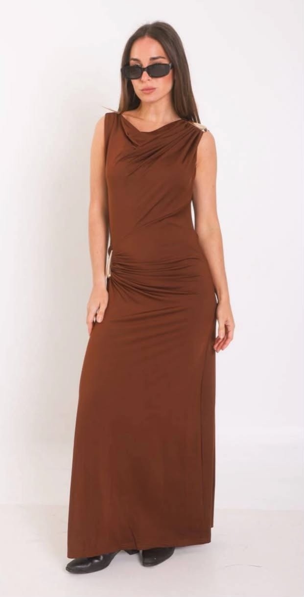 Vestido con Aplique Raso Importada - Imagen 3