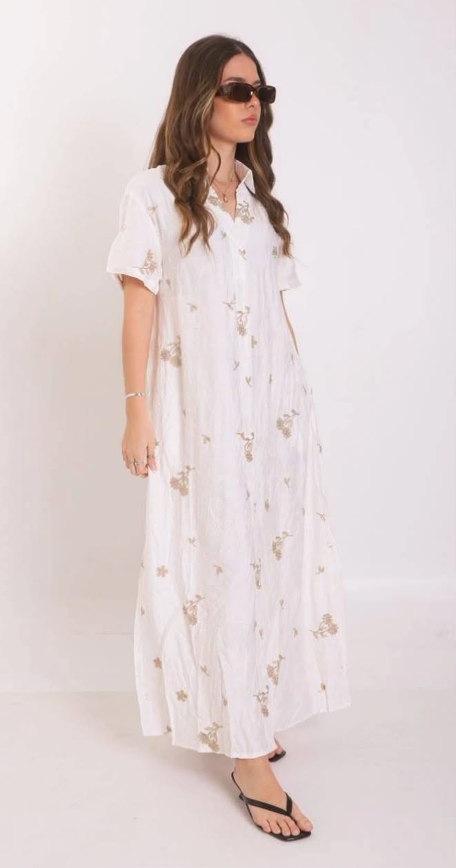 Vestido Camisero con Mangas Importado - Imagen 3