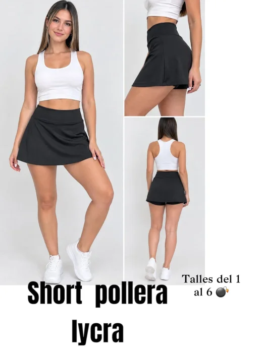 Shorts Pollera en Lycra