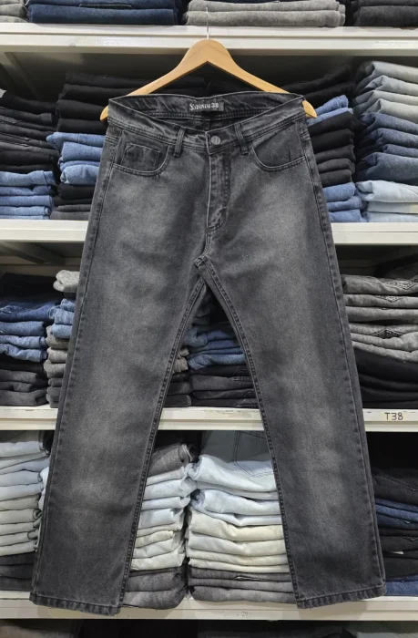 Jeans Mom Liso Gris Localizado