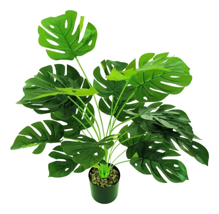 Planta Artificial con Maceta Monstera 70cm Decoración Hogar