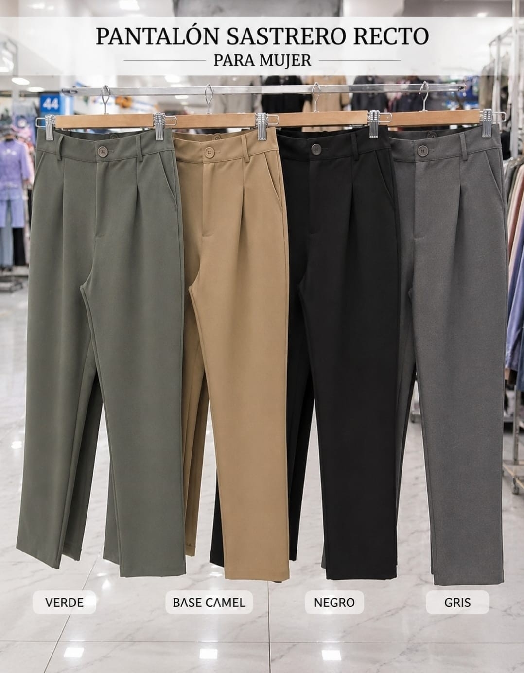 Pantalón Recto Sastrero - Imagen 3