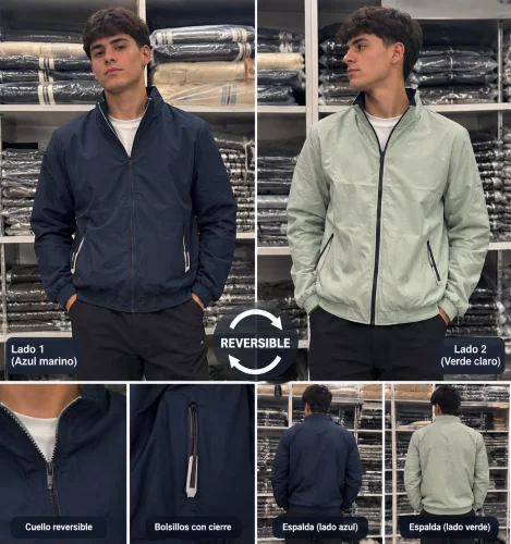 Campera Rompeviento Reversible Importado