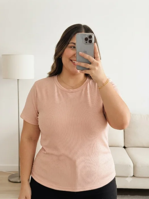 Remera Dama con Brillo