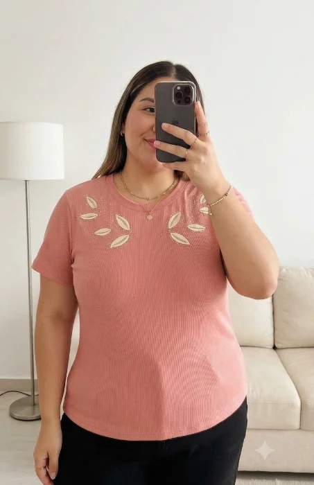 Remera Dama con Brillo