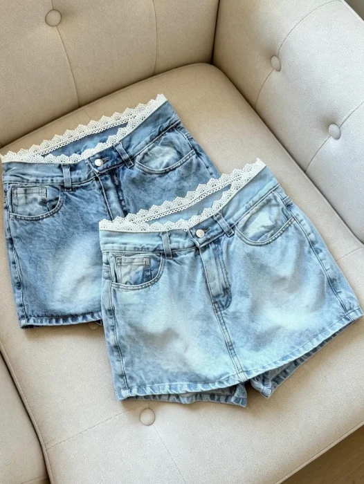 Shorts Pollera Puntilla (tendencia)