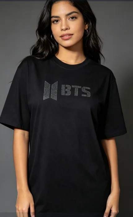 Remera Oversize con Strass