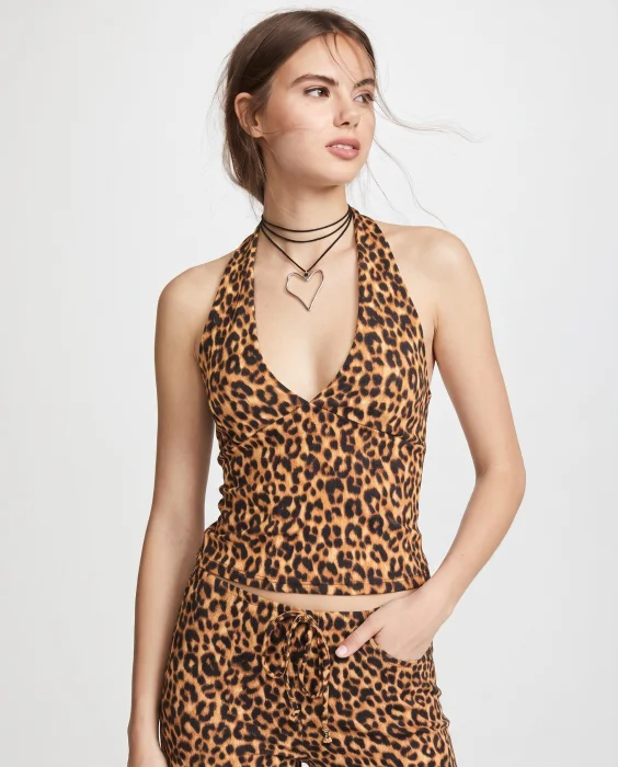 Top Halter Hawaii Estampado