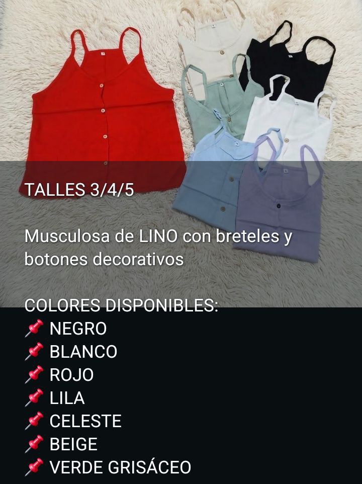 Musculosa Lino Bretel - Imagen 2
