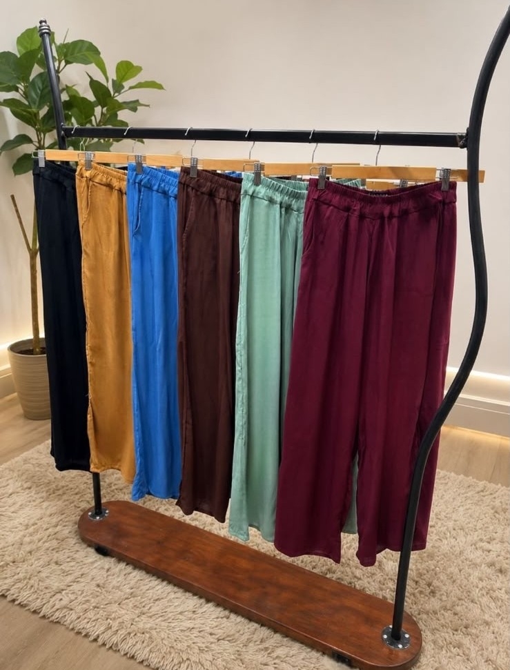 Palazo Lino Spandex con Bolsillo - Imagen 2